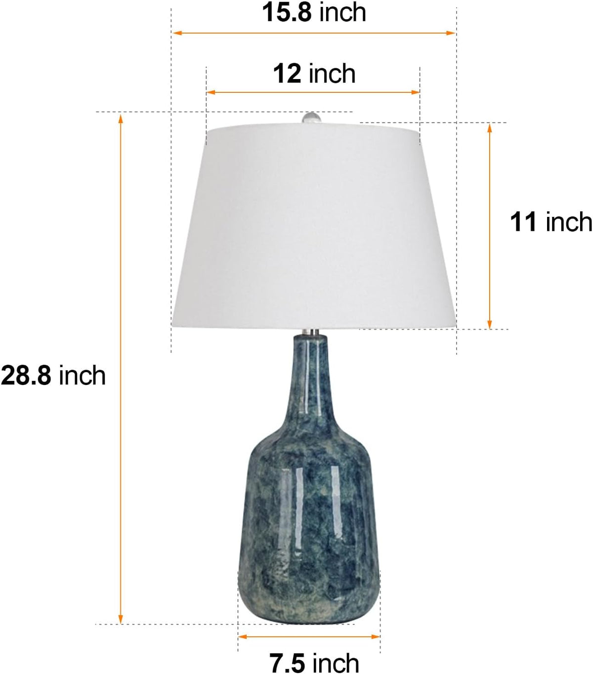 Luxury Artistic Ceramic Bedside Table Lamp