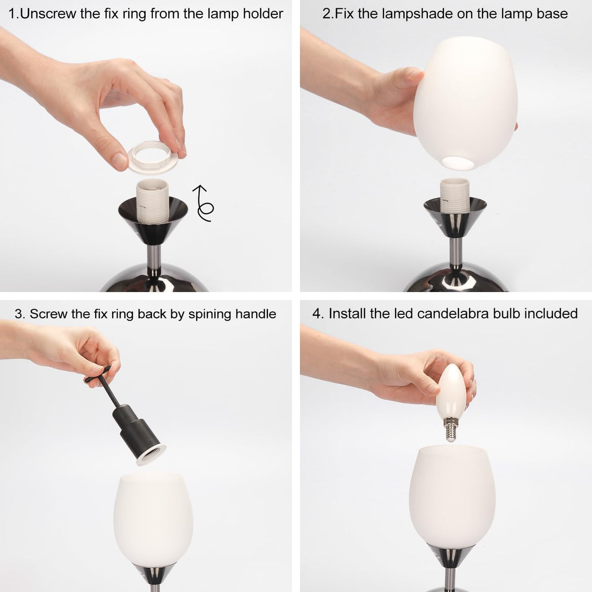 Touch‑Control Dimmable Bedside Table Lamp