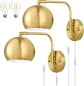 Dimmable Swing‑Arm Plug‑in Wall Sconces