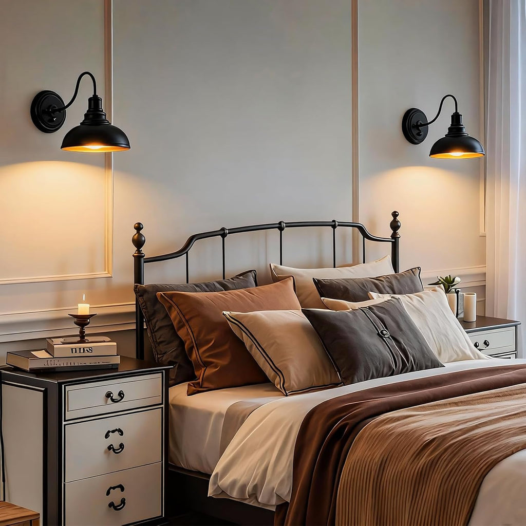 Dimmable Bedside Wall Sconces 2‑Pack