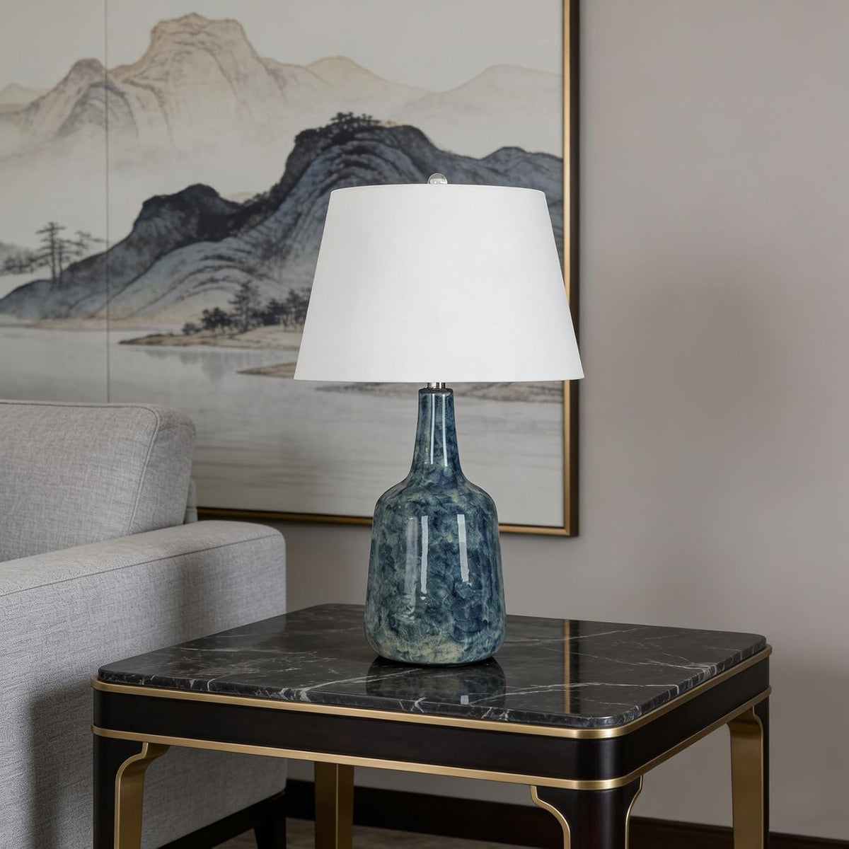 Luxury Artistic Ceramic Bedside Table Lamp