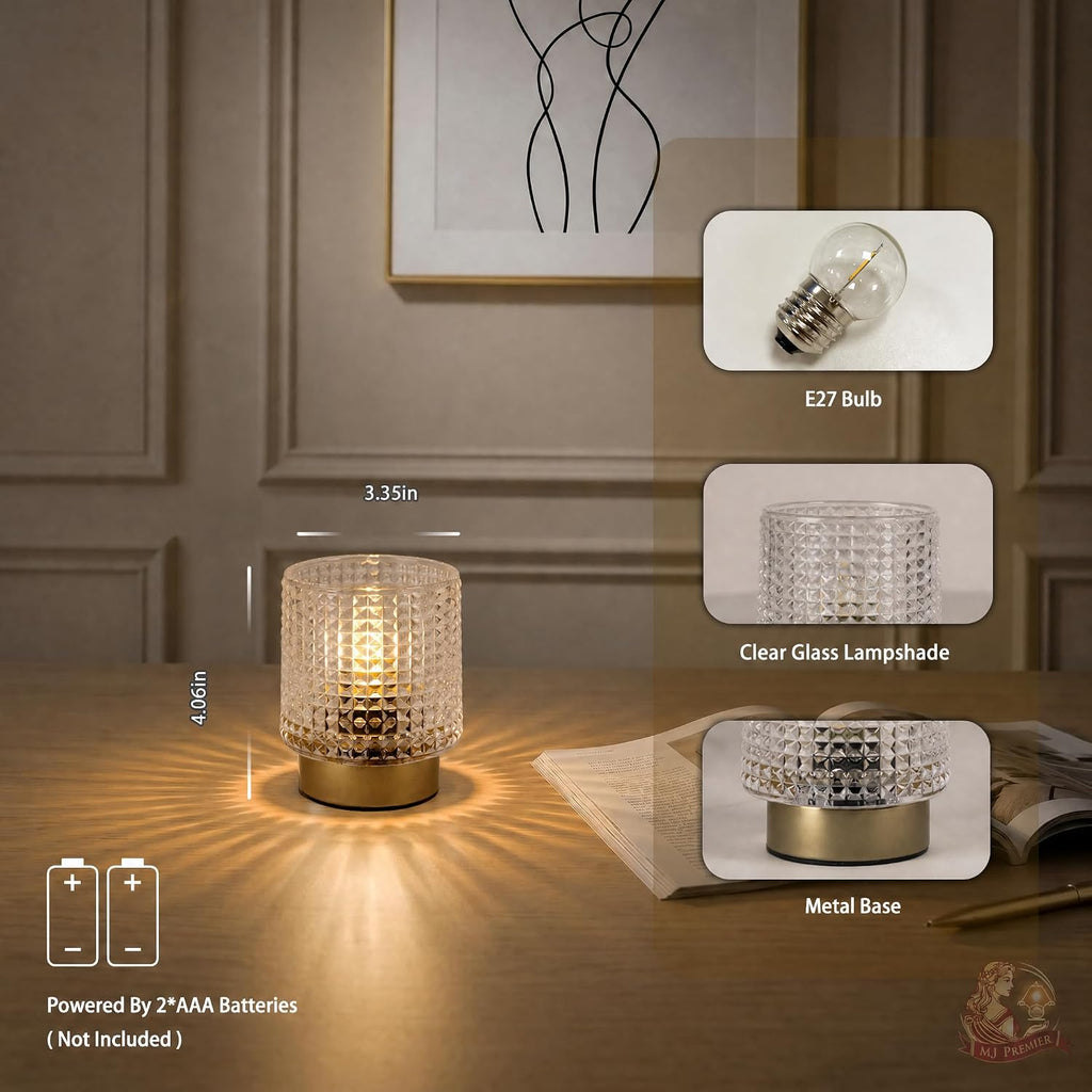 Small Cordless Battery Table Lamp With Timer