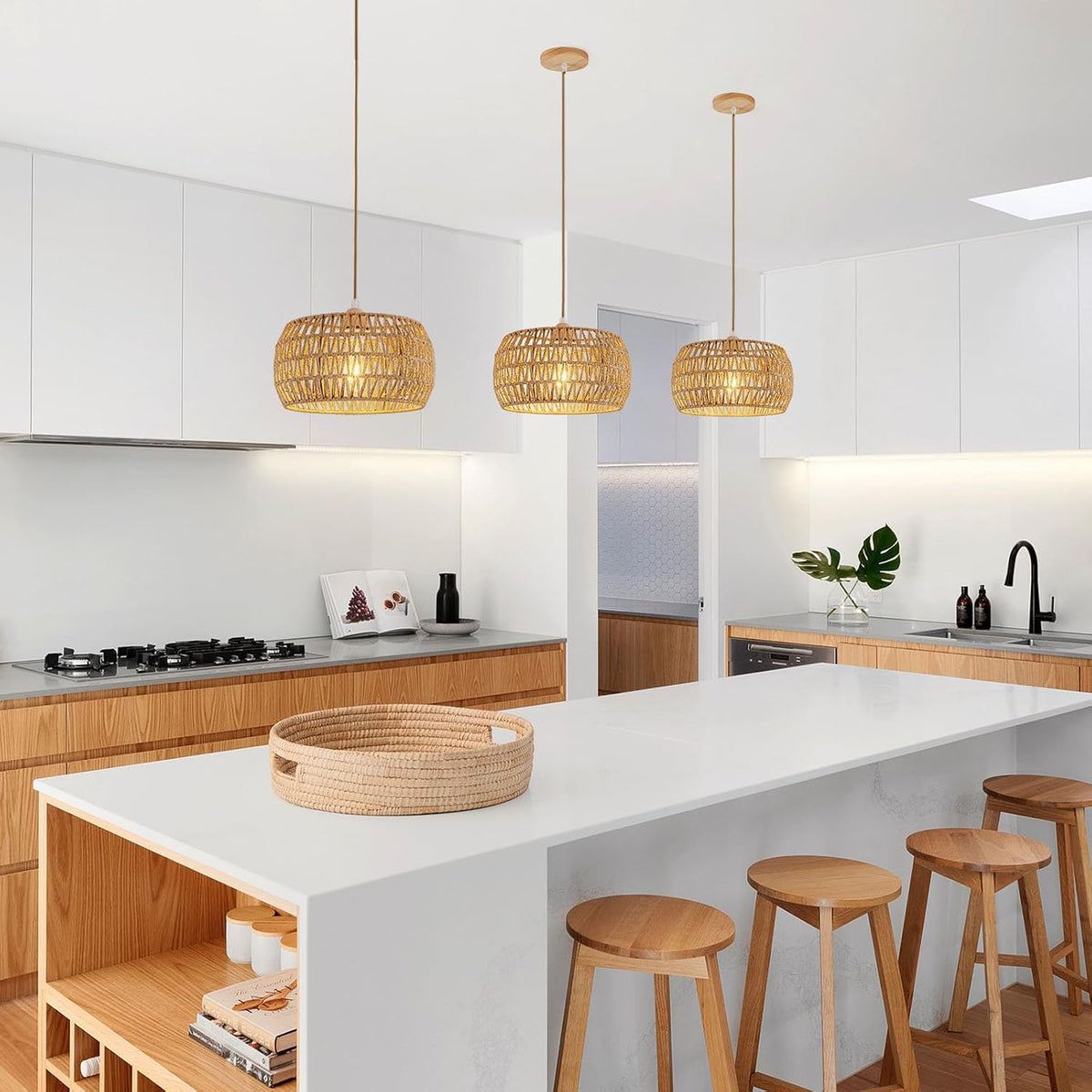 Bohemian Rattan Woven Pendant Ceiling Light