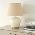 Two‑Tone Glossy Ceramic Bedside Lamp