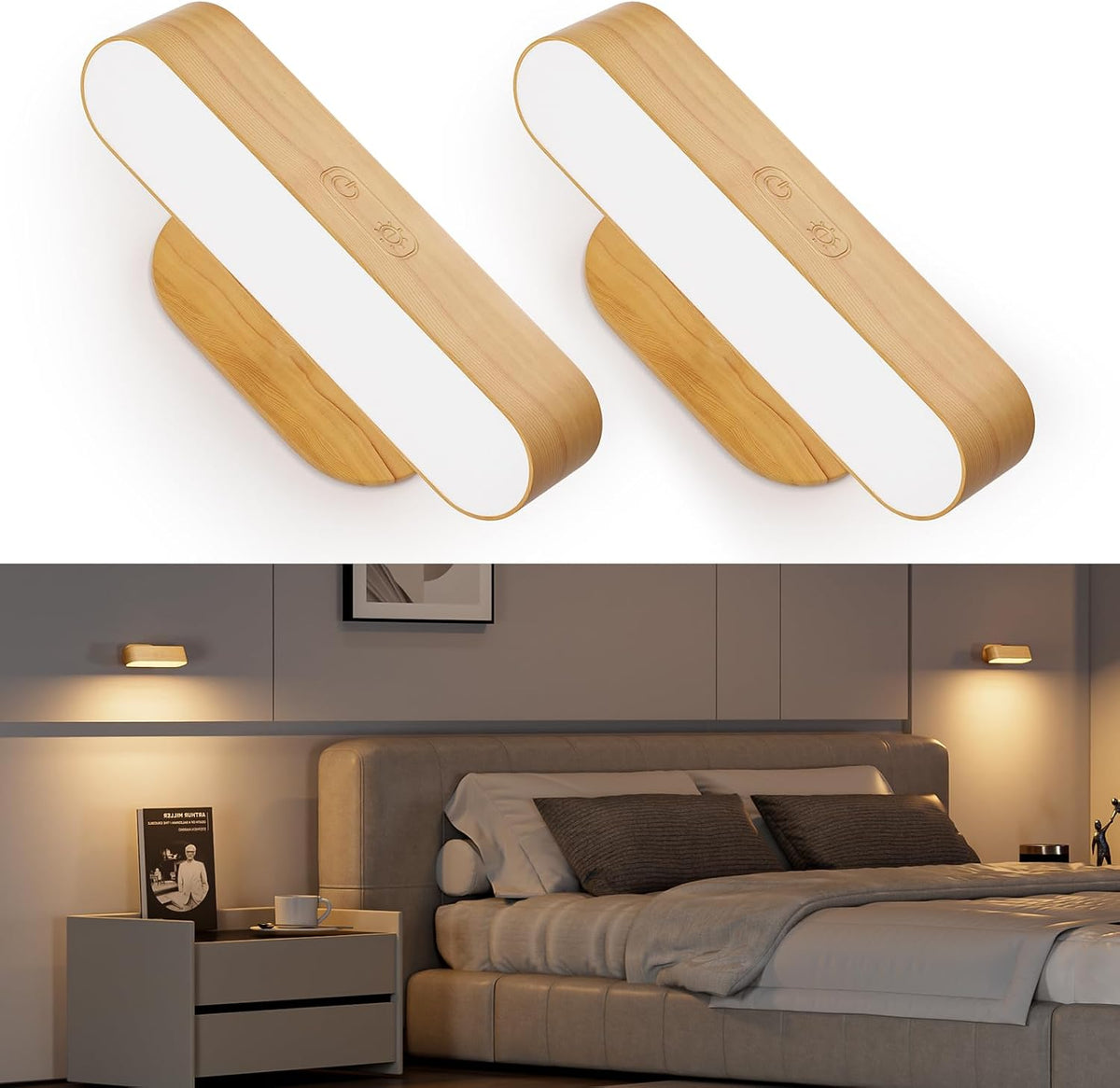 Rechargeable Cordless Wall Sconces Set Of 2