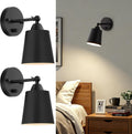 Dimmable Swing‑Arm Bedside Wall Sconces Set