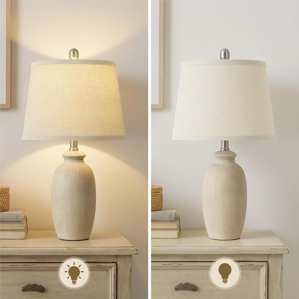 Ceramic Bedside Table Lamps Set Of 2