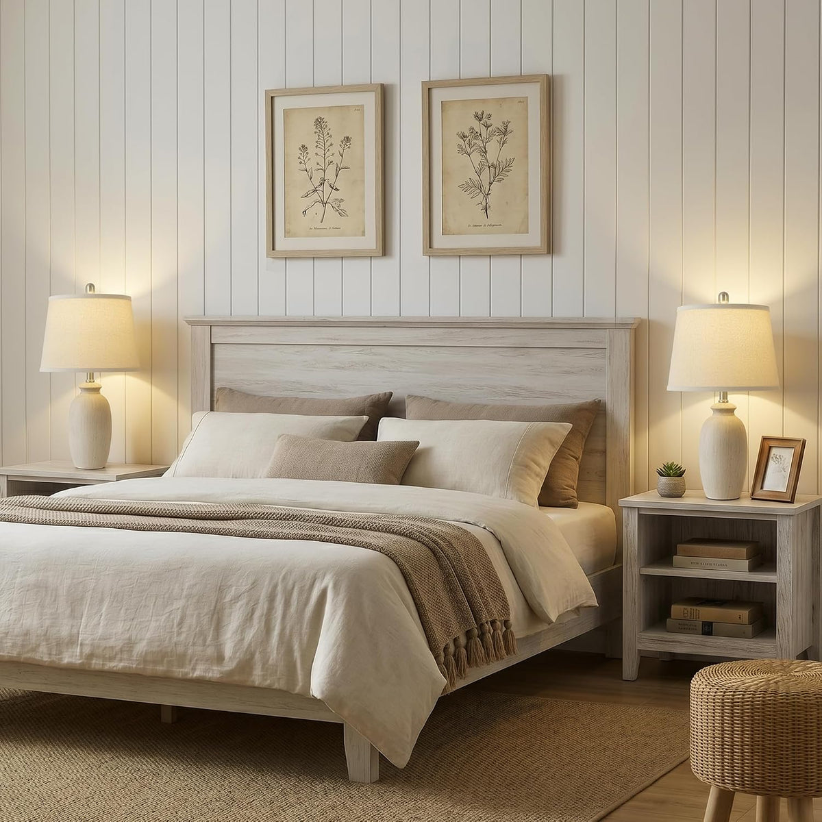 Ceramic Bedside Table Lamps Set Of 2
