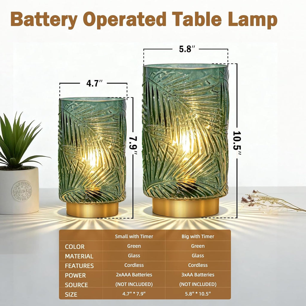 Decorative Cordless Battery Table Lamp With Timer